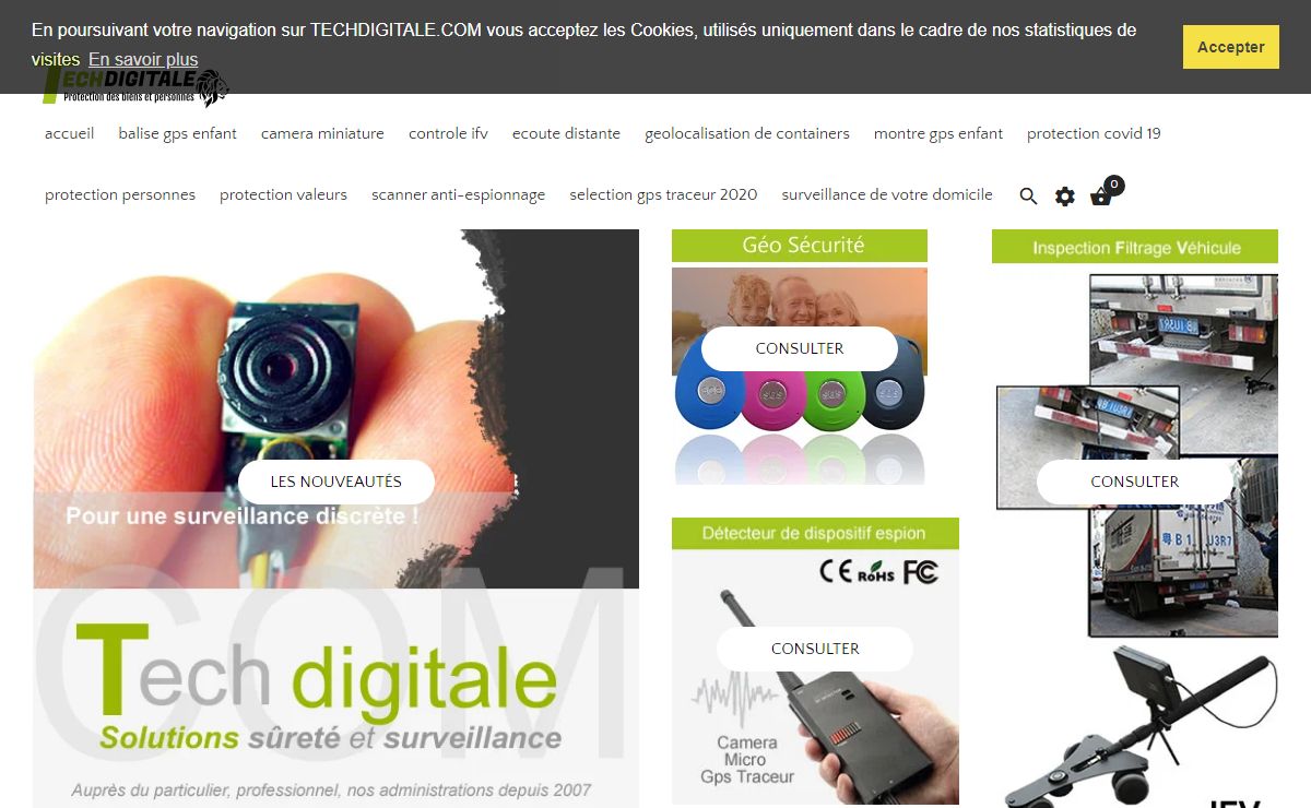 Materiel de surveillance professionnel | Ecoute, controle, localisation