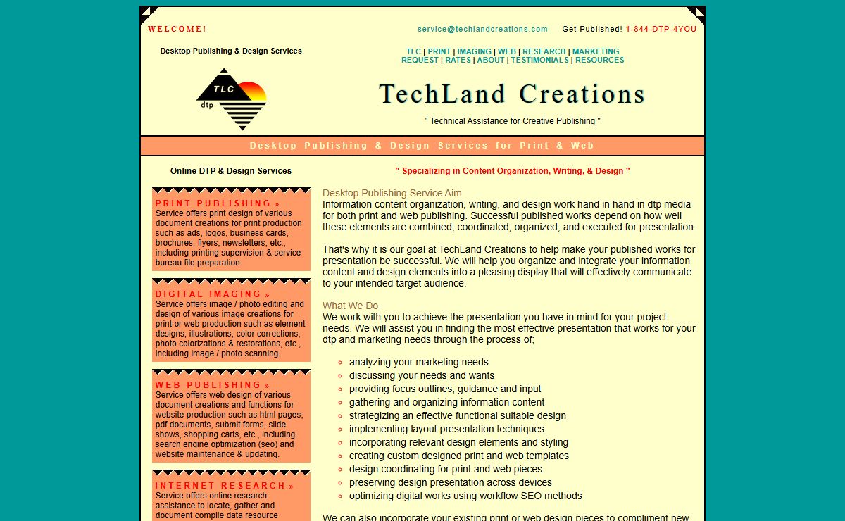 TechLand Creations | Desktop Publisher Arizona | Desktop Publishing Services Arizona | Print & Web Publisher Arizona USA