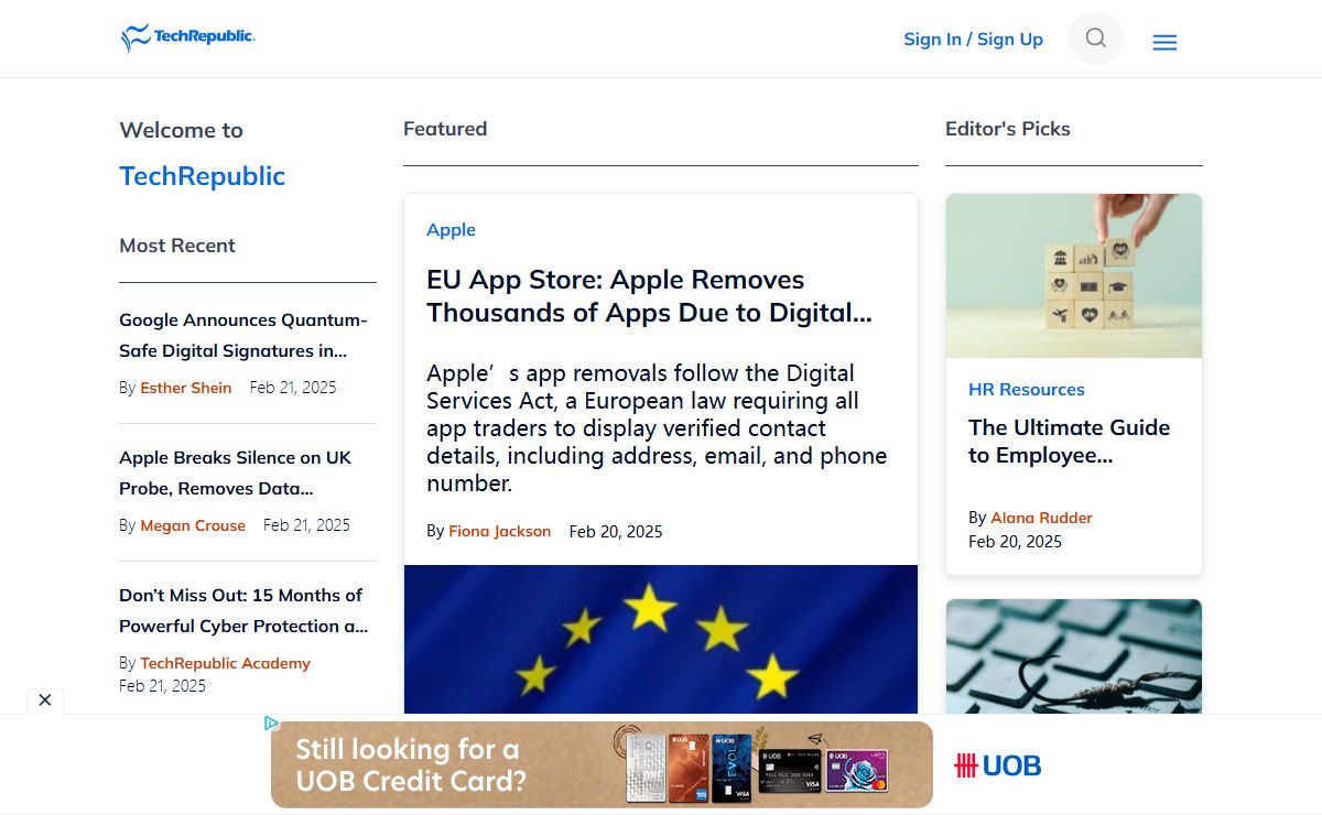 TechRepublic: News, Tips & Advice for Technology Professionals