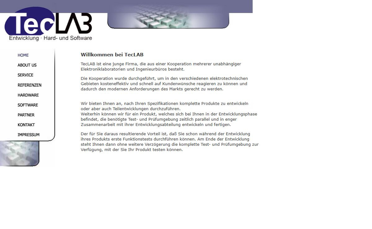 TecLAB | Entwicklung Hardware und Software | Home