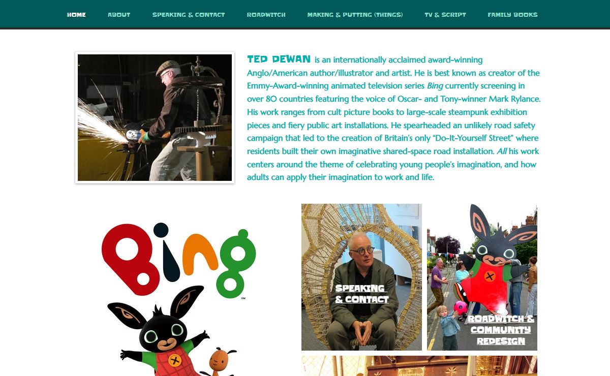 Scriptwriter | Ted Dewan Art & Mischief | London