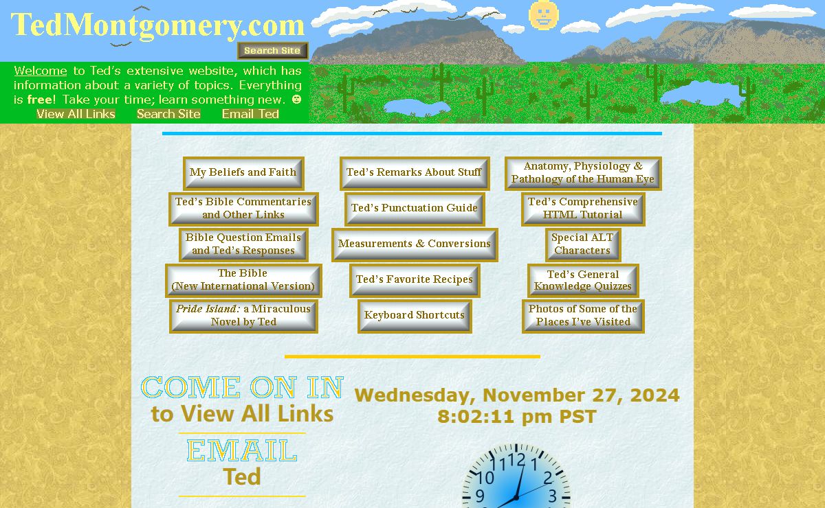 TedMontgomery.com: a Varied and Informative Website