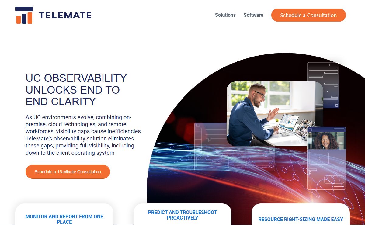 TeleMate UC Observability Solution - Monitor, Troubleshoot, Analyze and Visualize Your UC Environment - TeleMate, LLC