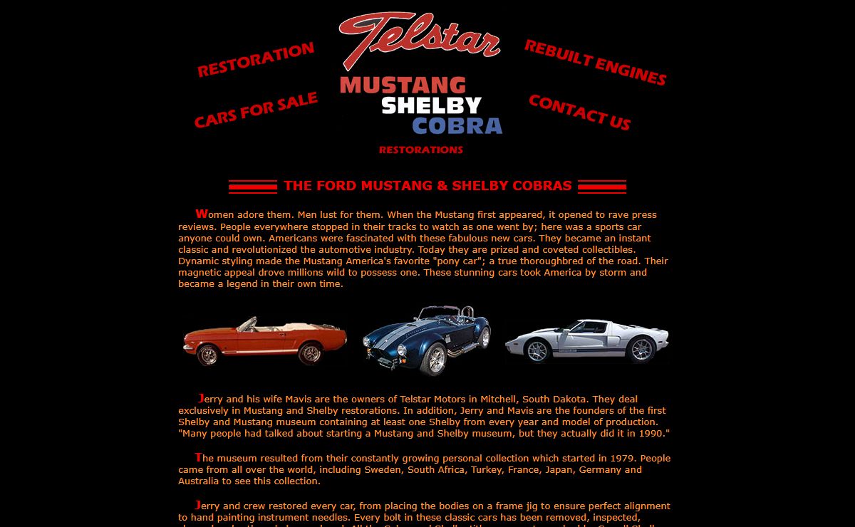 Telstar Mustang Shelby Cobra Museum