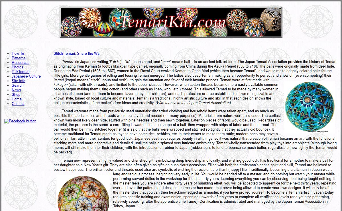 Traditional Japanese Temari on TemariKai.com Home
