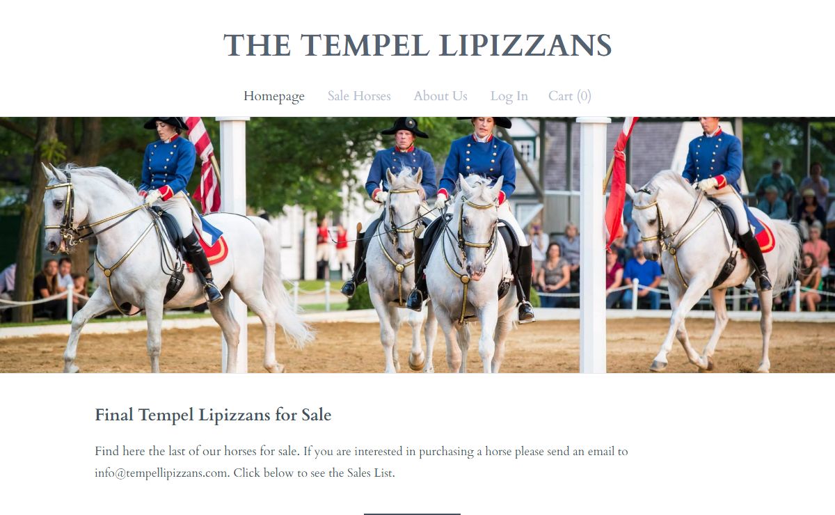 THE TEMPEL LIPIZZANS - Tempel Lipizzans Homepage