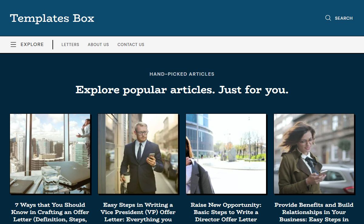 Templates Box | Letters & Templates |