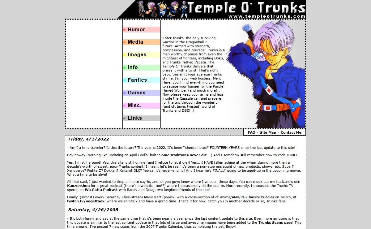 Temple O' Trunks - Updated 4/26/2008: New Trunks Scans!