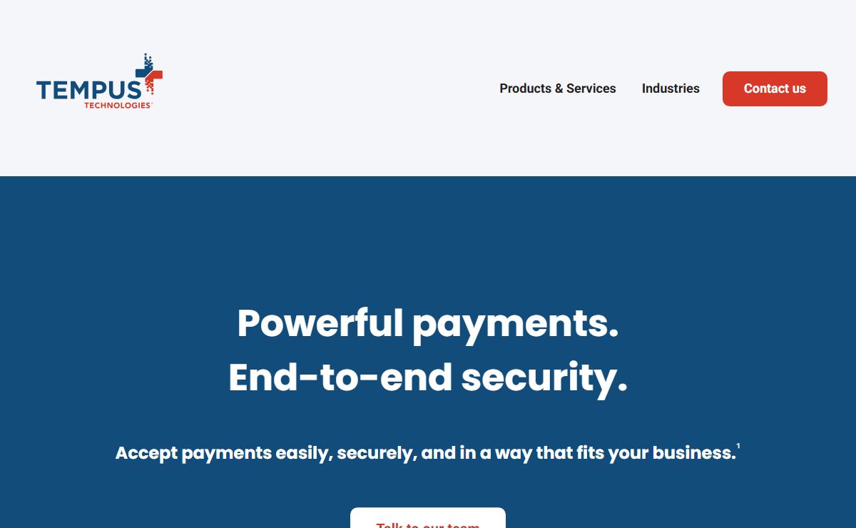 Tempus Technologies | Powerful payments, end-to-end security