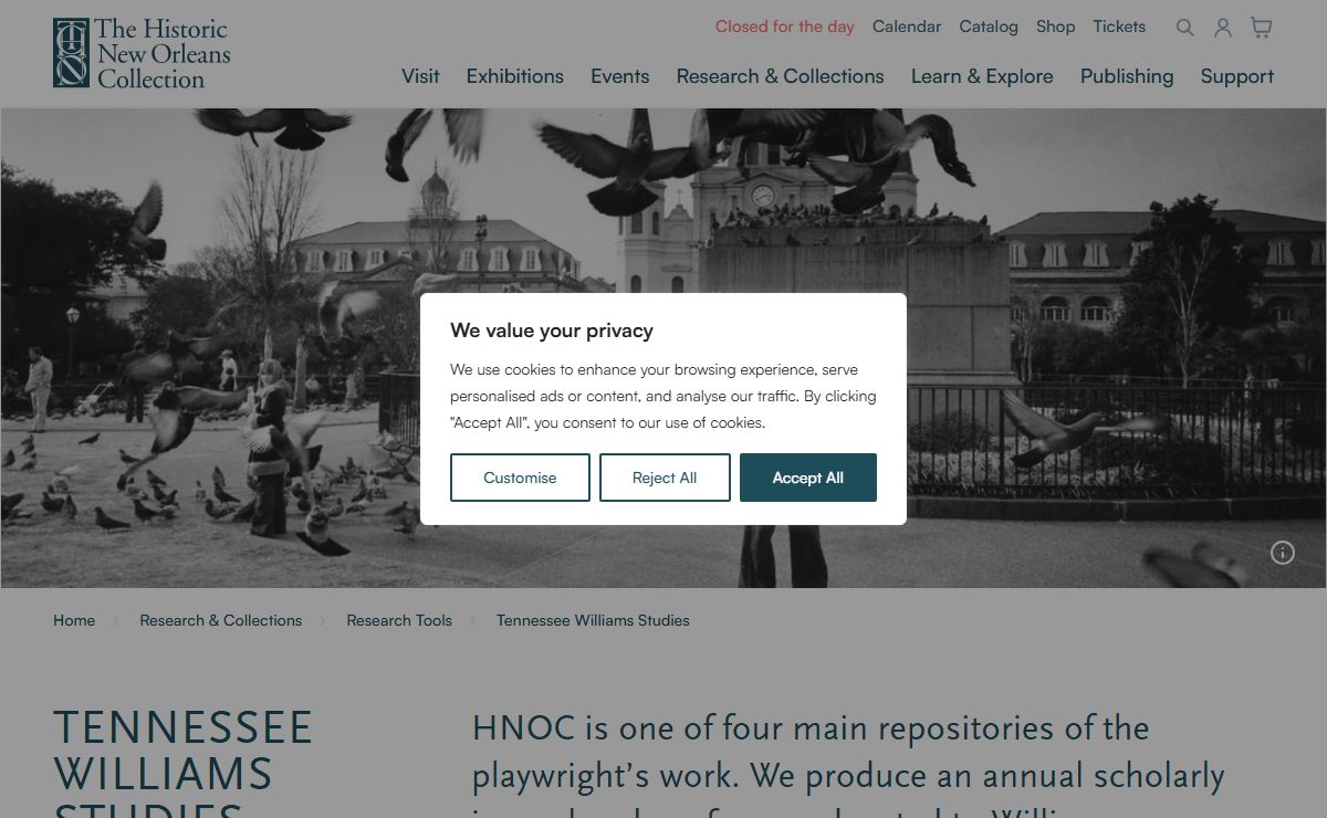 Tennessee Williams Studies | Historic New Orleans Collection