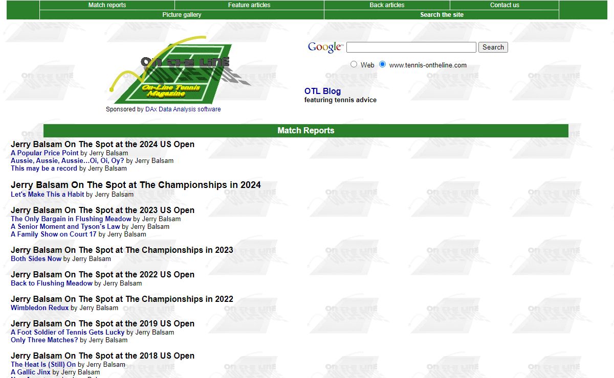 2023 On The Line Tennis Magazine