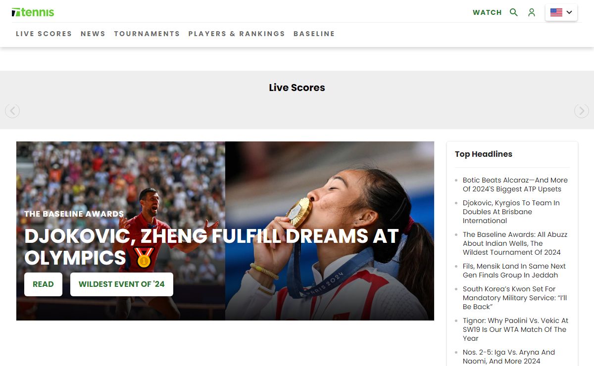 Tennis Live Scores News Videos Player Rankings | Tennis.com