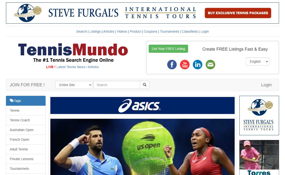TennisMundo Search Engine - TennisMundo