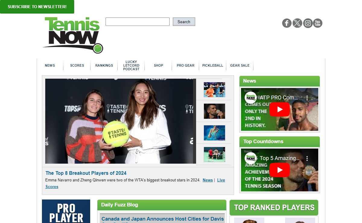 Tennis Now - Tennis News, Tennis Blogs, Tennis Forums, Live Scores, Player Profiles, Tennis Community, Social Network, TV Schedule