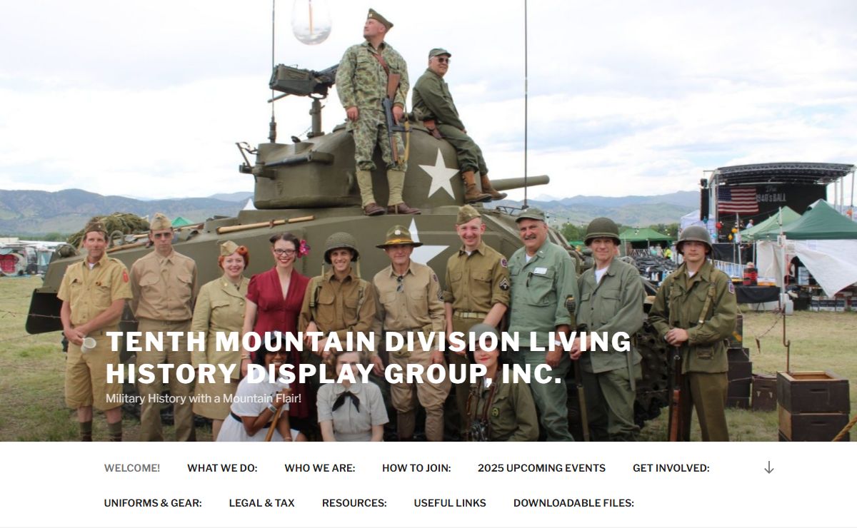 Tenth Mountain Division Living History Display Group, Inc. – Military History with a Mountain Flair!