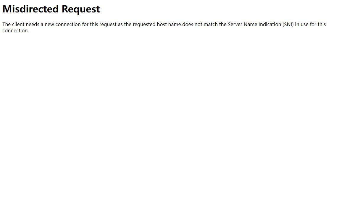 421 Misdirected Request