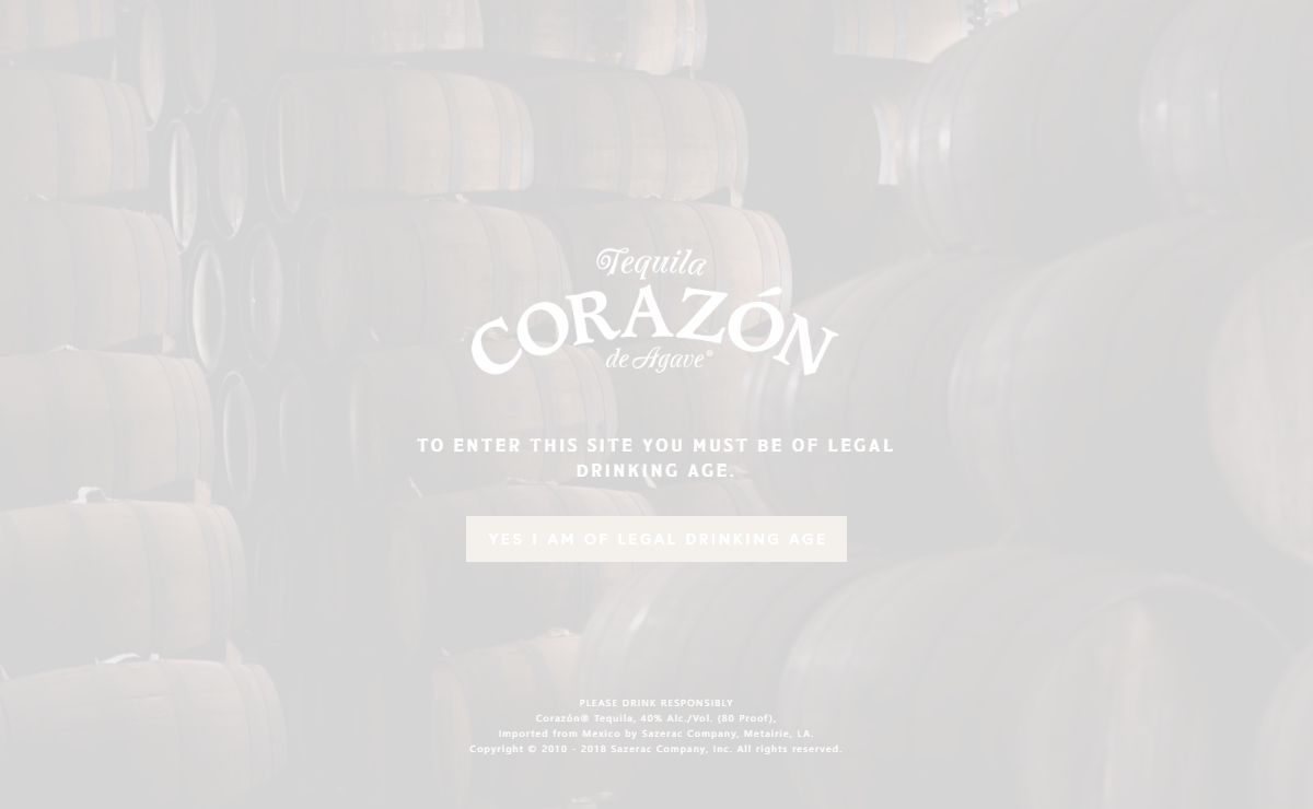 Age Gate — Corazon Tequila