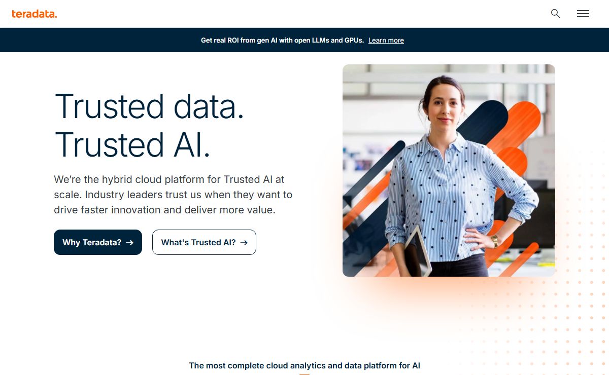 Cloud-Based Data Analytics and Trusted AI | Teradata