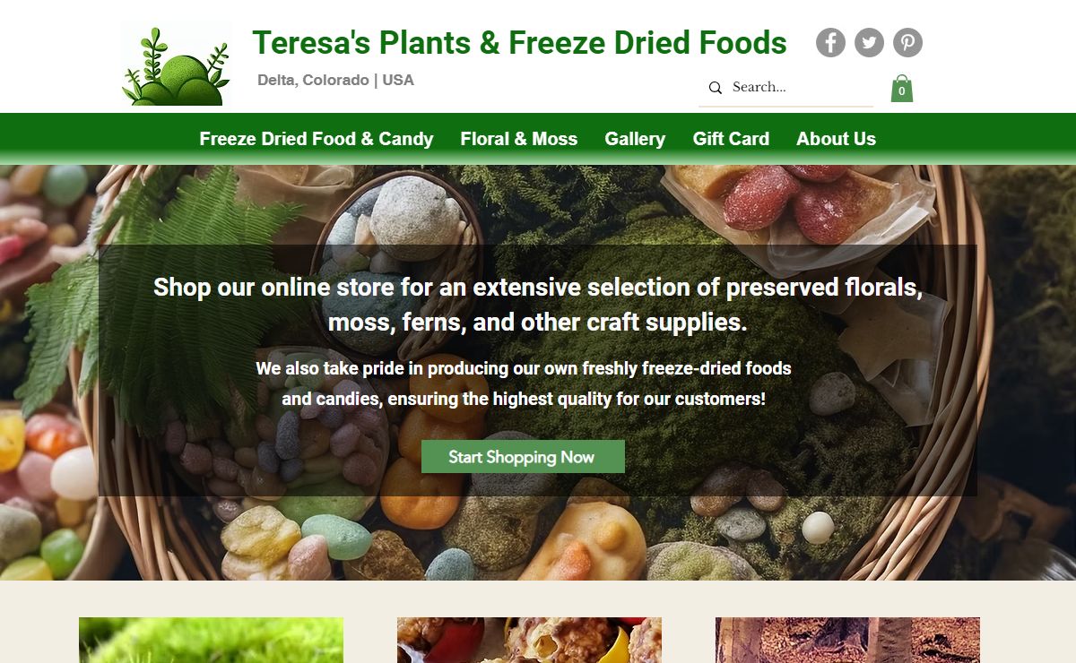 Teresa's Plants & More LLC | Floral Crafting Supplies, Moss, and Freeze Dried Foods