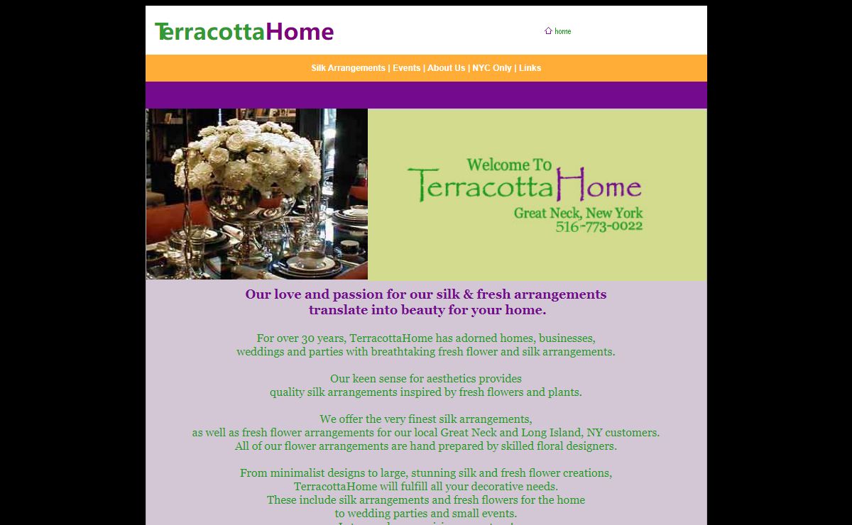TerracottaHome-Quality Silk Arrangements, Fresh Flowers,Events, Weddings & Parties.