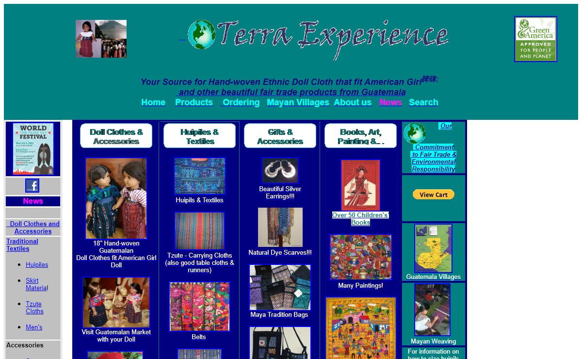 Terra Experience Home Page: Fair Trade from Guatemala