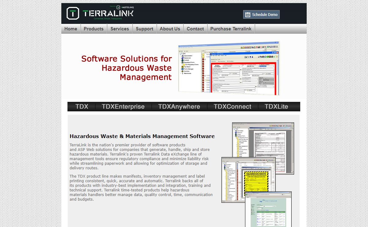 Hazardous Materials Management Software - TerraLink LLC