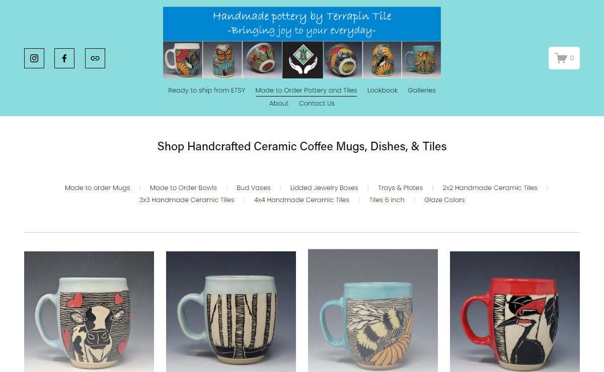 Terrapin Tile & Pottery-Coffee Mugs, Jewelry Boxes, & Dishes