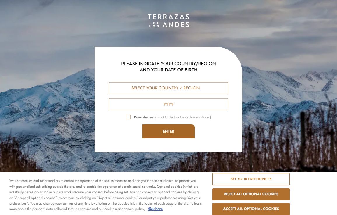 Terrazas de los Andes high altitude red & white wines