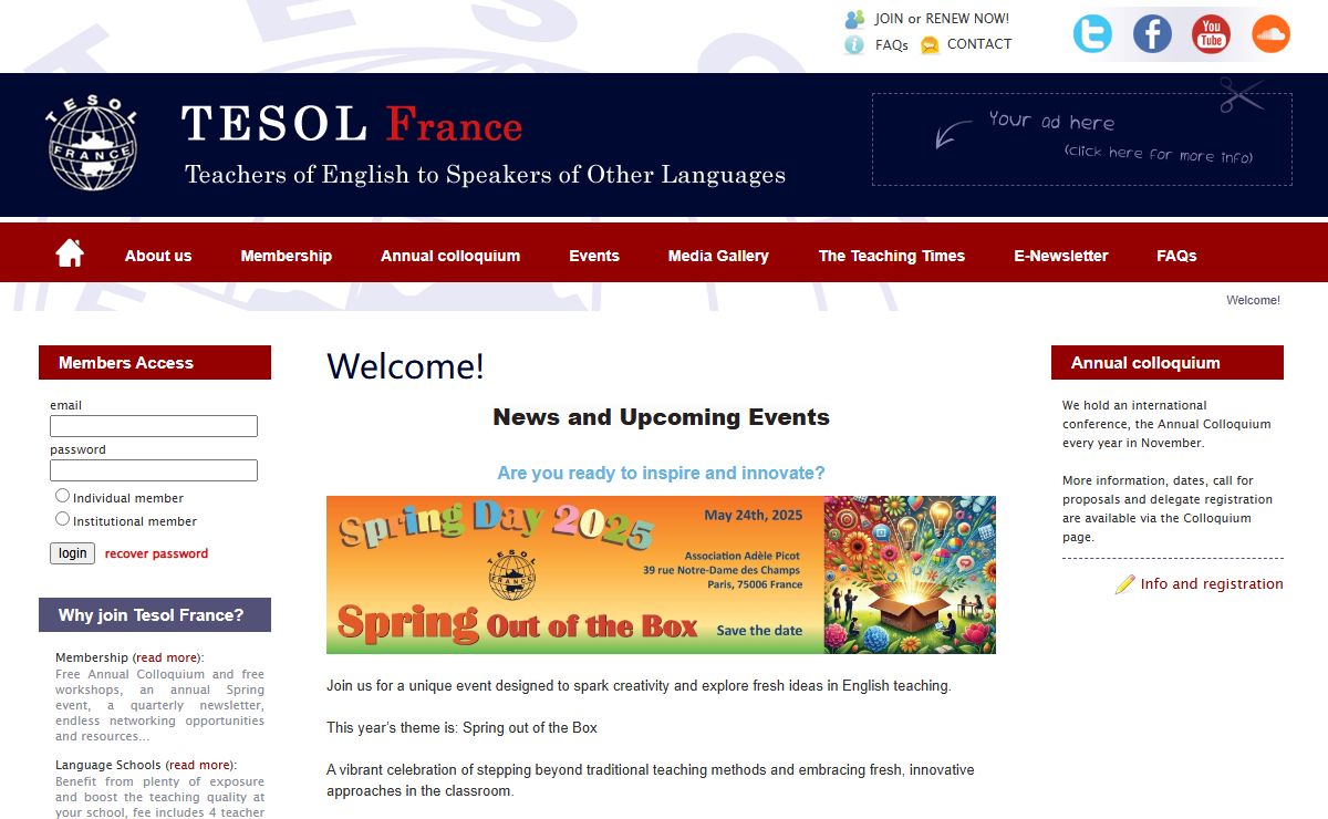Welcome! | TESOL France