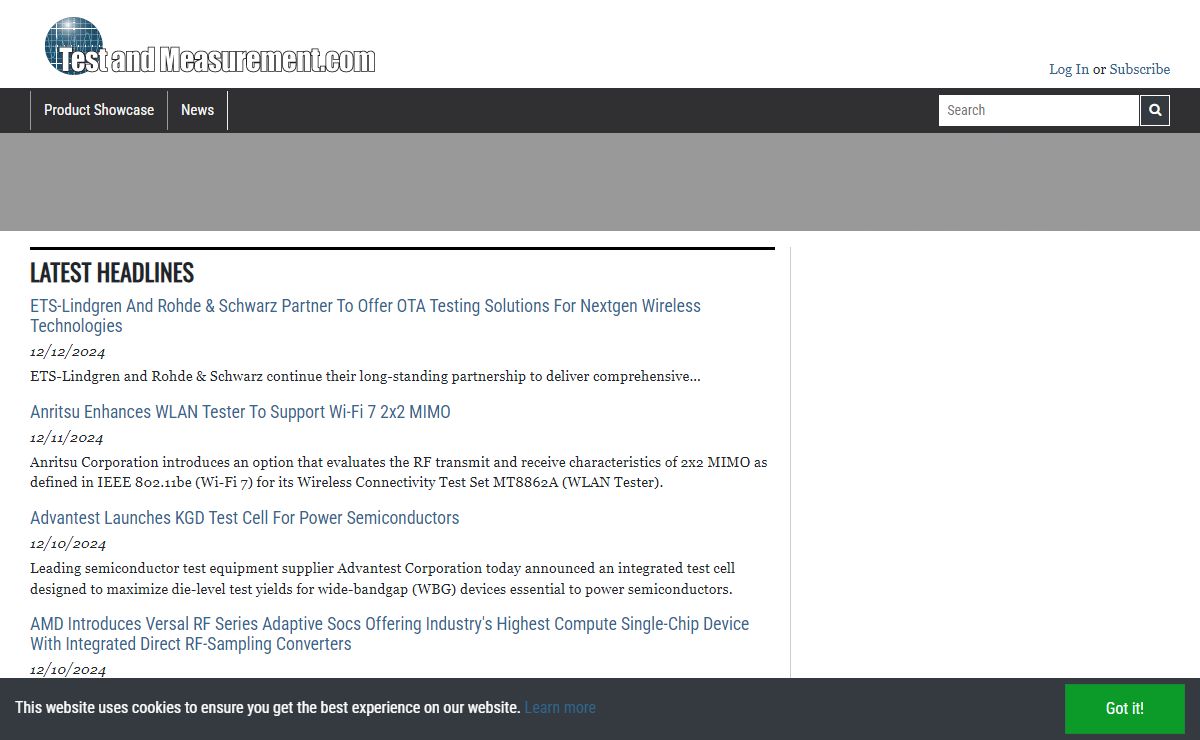 Test and Measurement .com: Digital Marketplace for the instrumentation equipment industry