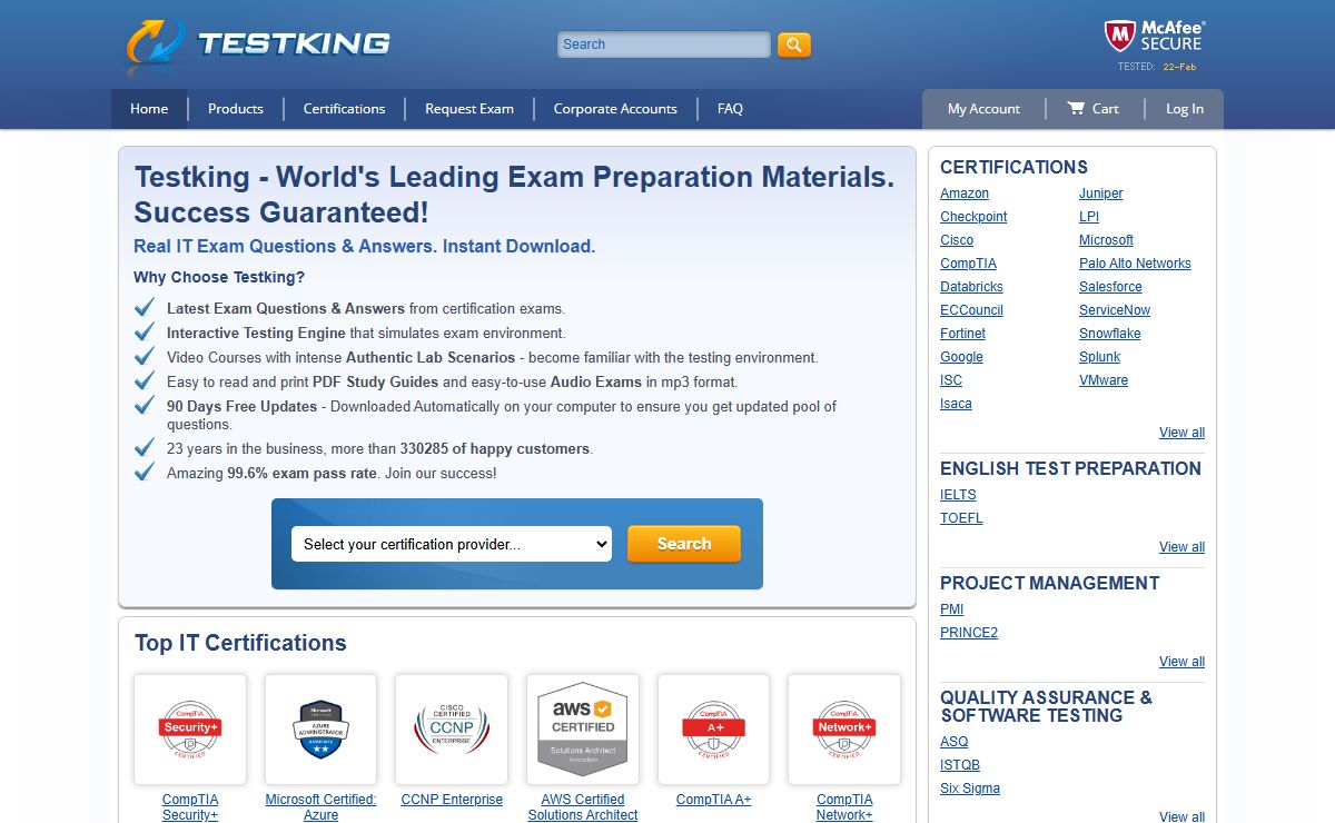 Testking - IT Certification Pass Guarantee, Easy Way of Training!