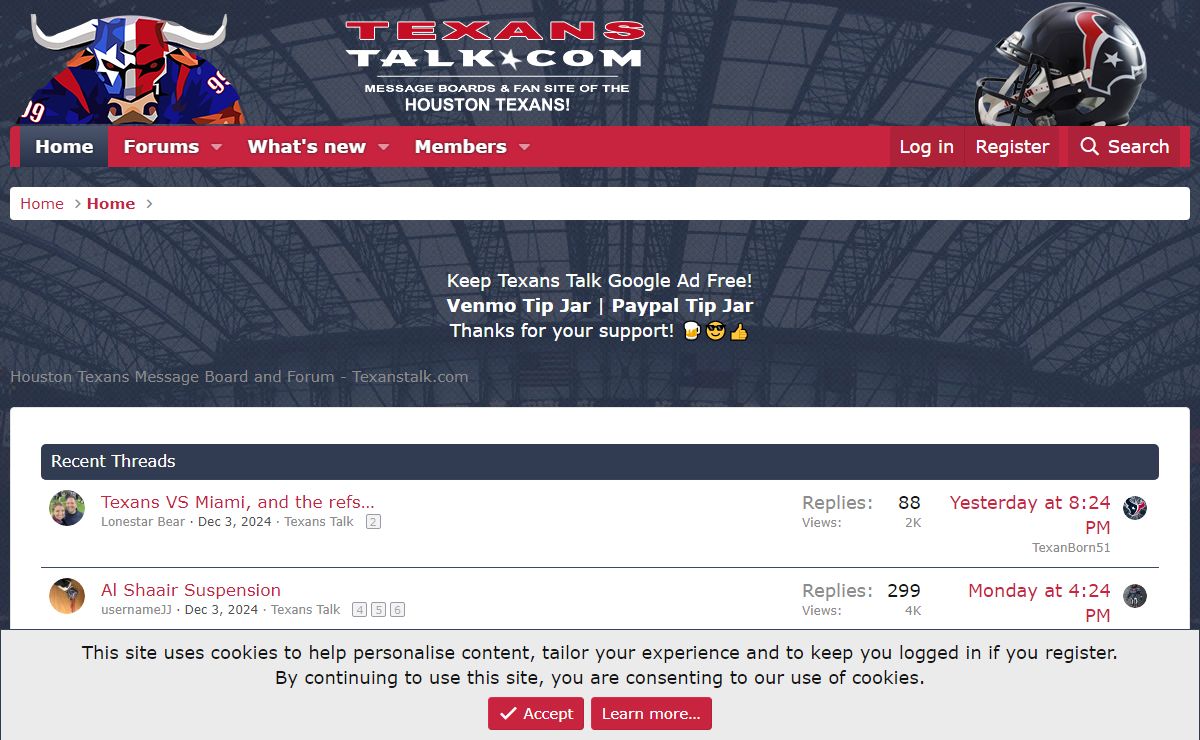 Home | Houston Texans Message Board & Forum - TexansTalk.com
