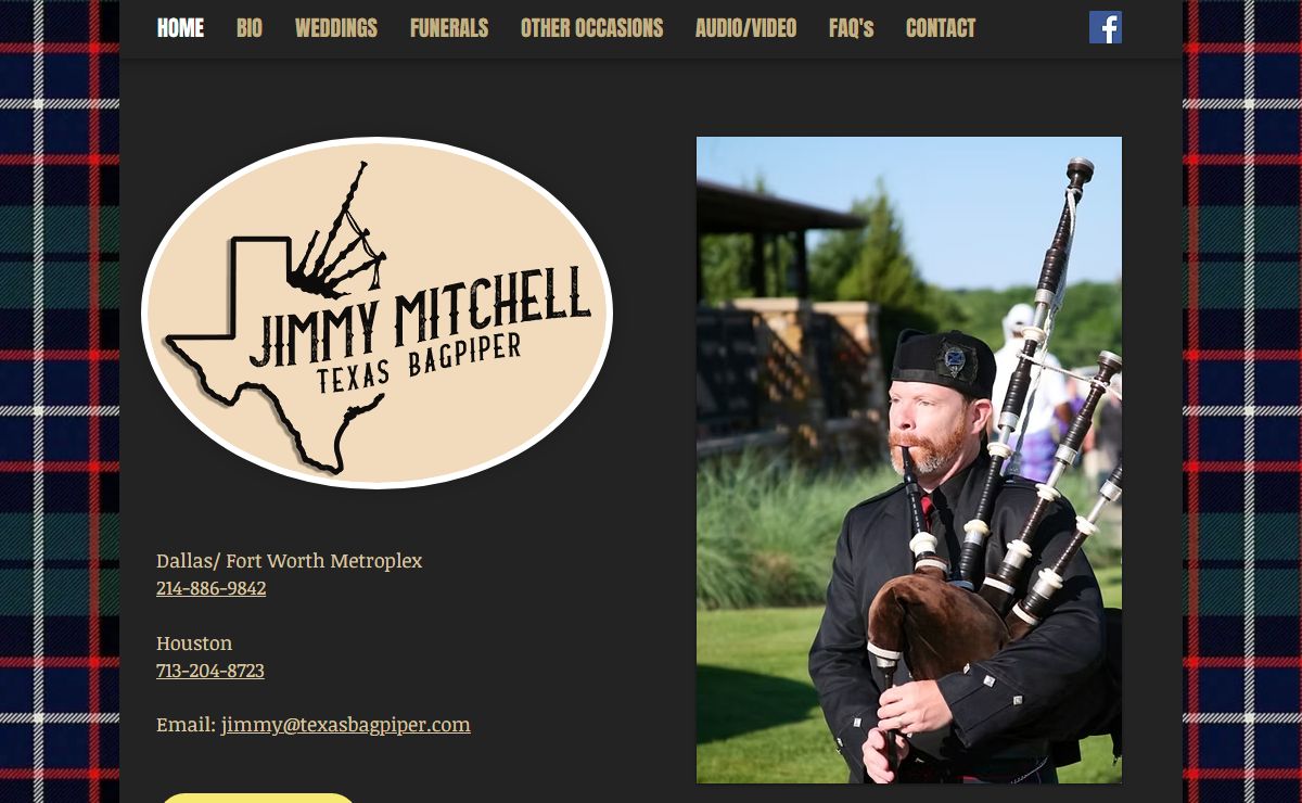 Texas Bagpiper in Dallas, Fort Worth, and Houston for funerals and weddings | Dallas Fort Worth Houston bagpipes