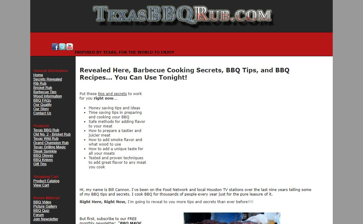 TexasBBQRub.com - Inspired by Texas, For the World to Enjoy