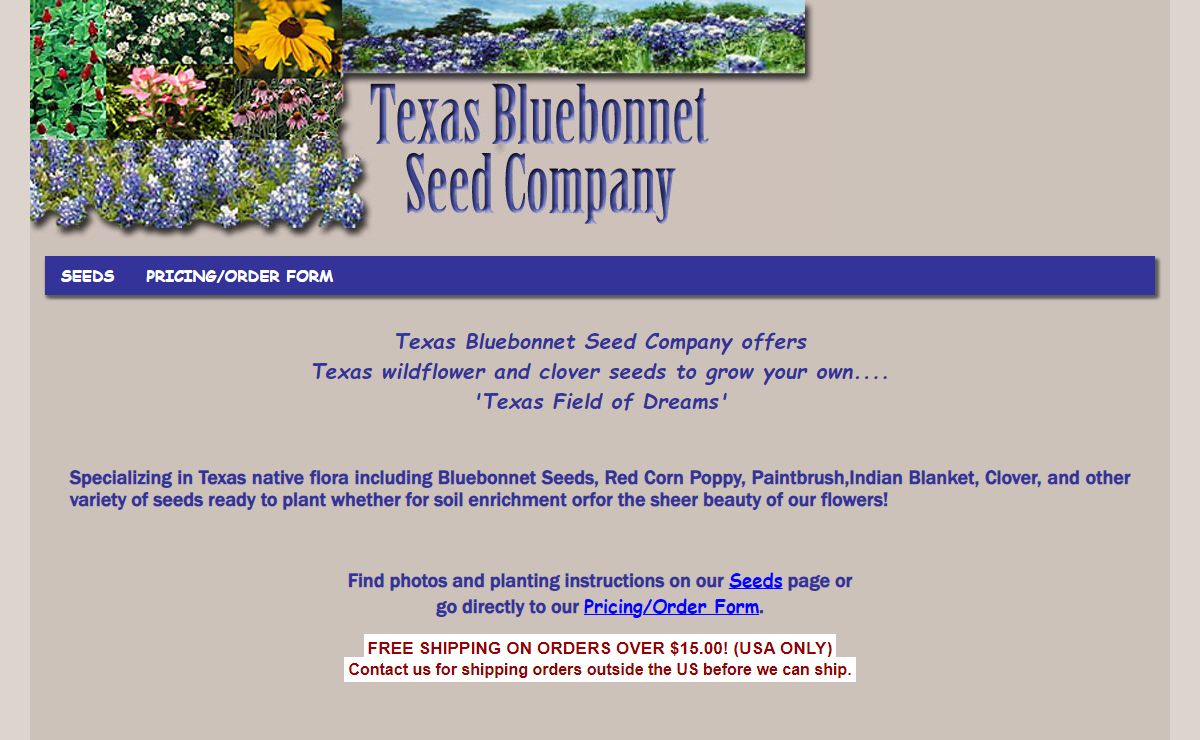 Texas Bluebonnet Wildflower Seeds Clover Seed Gardens