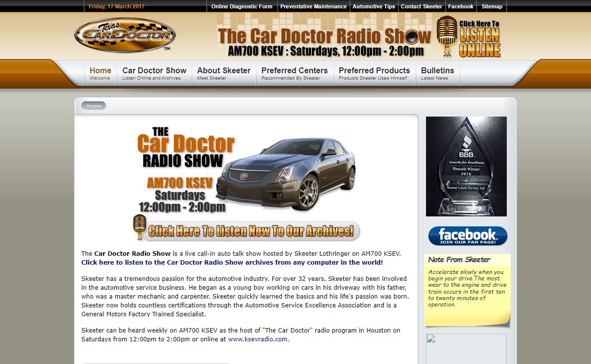 Texas Car Doctor Radio Show - AM700 KSEV - Houston, Texas