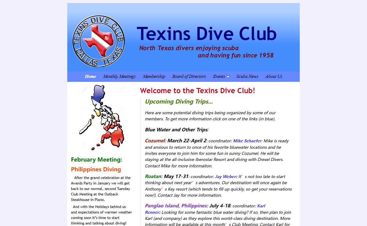 Welcome to the Texins Dive Club!