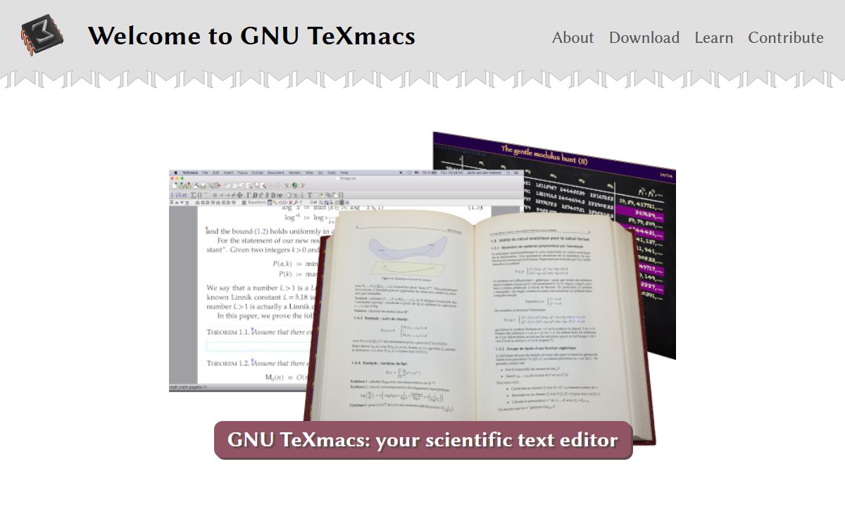 Welcome to GNU TeXmacs (FSF GNU project)