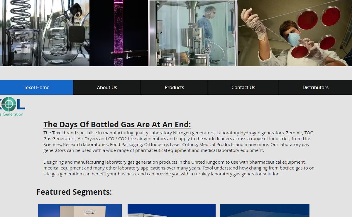 Texol, Laboratory Gas Generation, Laboratory Gas Solutions