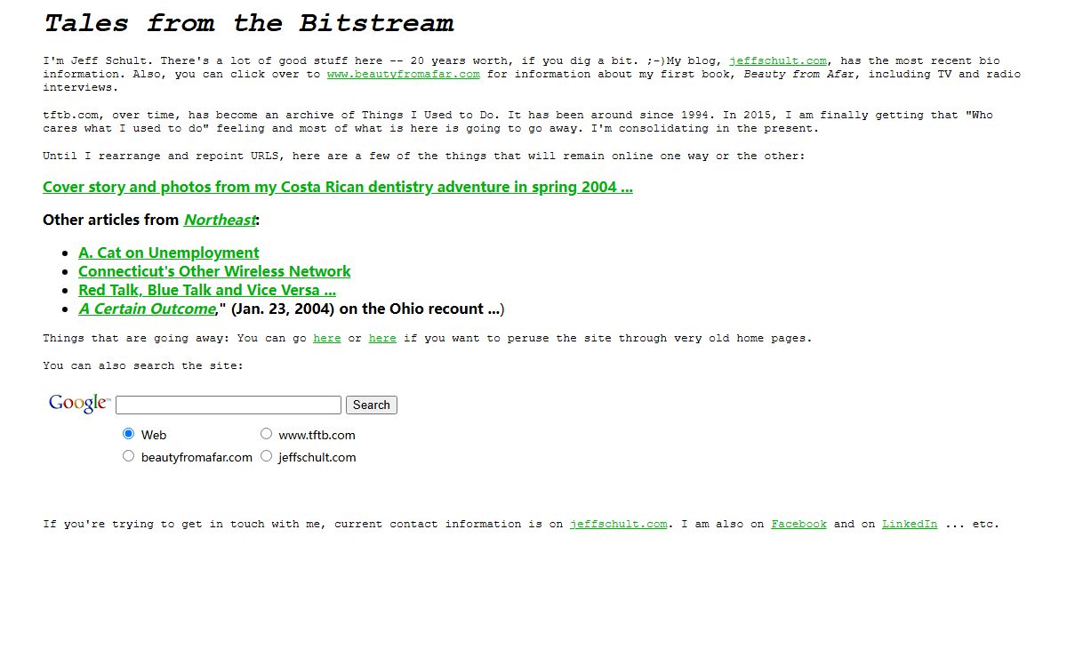 Jeff Schult -- Tales from the Bitstream