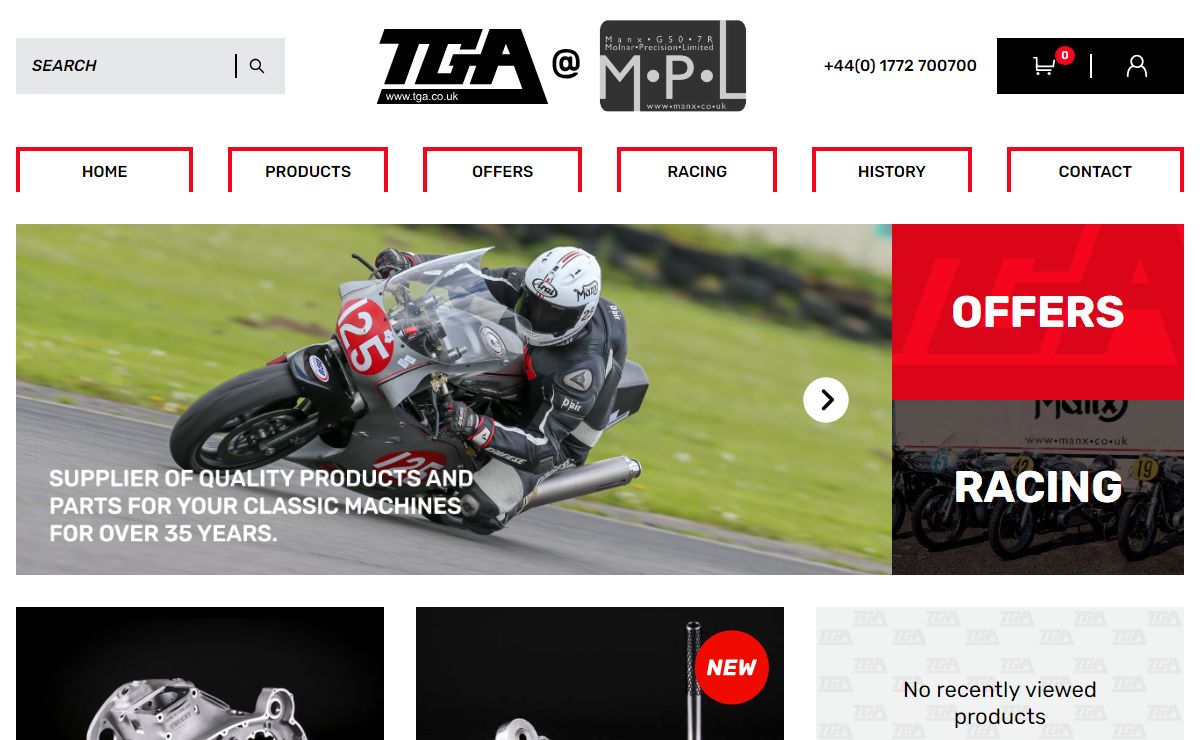TGA Supplier of classic motorbike parts - Buy online - Molnar Precision Ltd