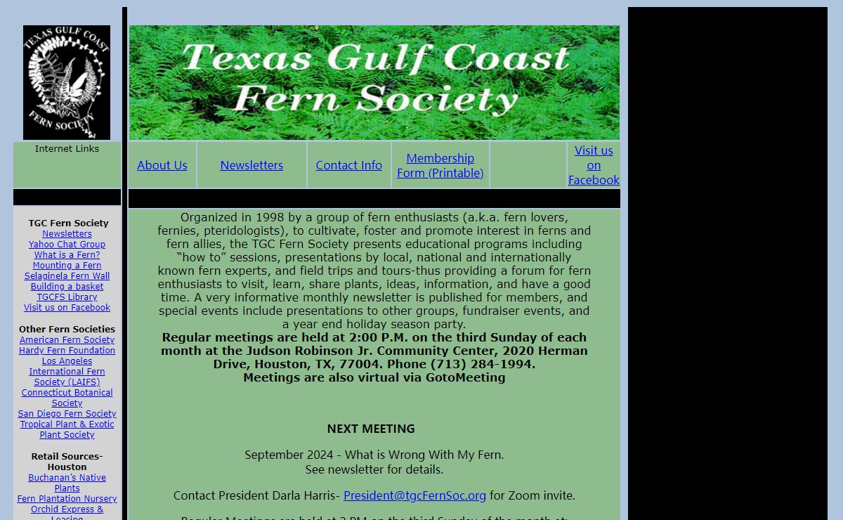 Texas Gulf Coast Fern Society