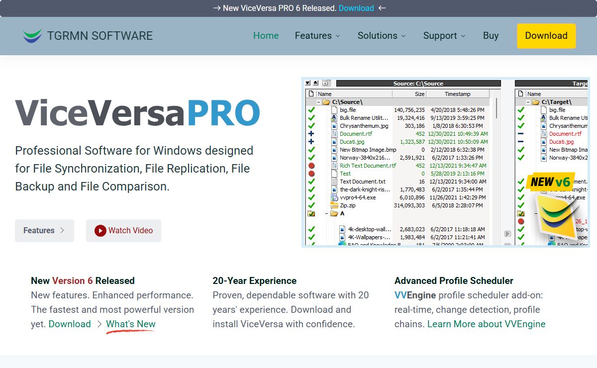 ViceVersa Software: File Synchronization, File Replication, Windows Backup Software