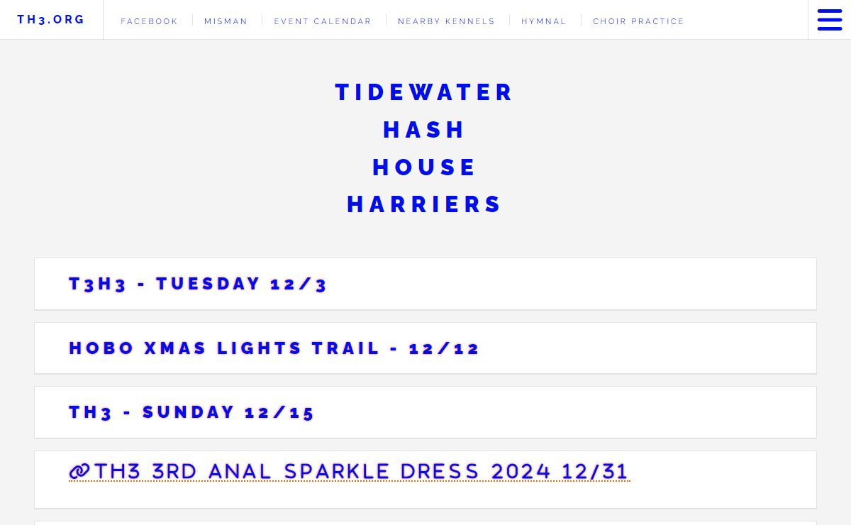 TIDEWATER HASH HOUSE HARRIERS
