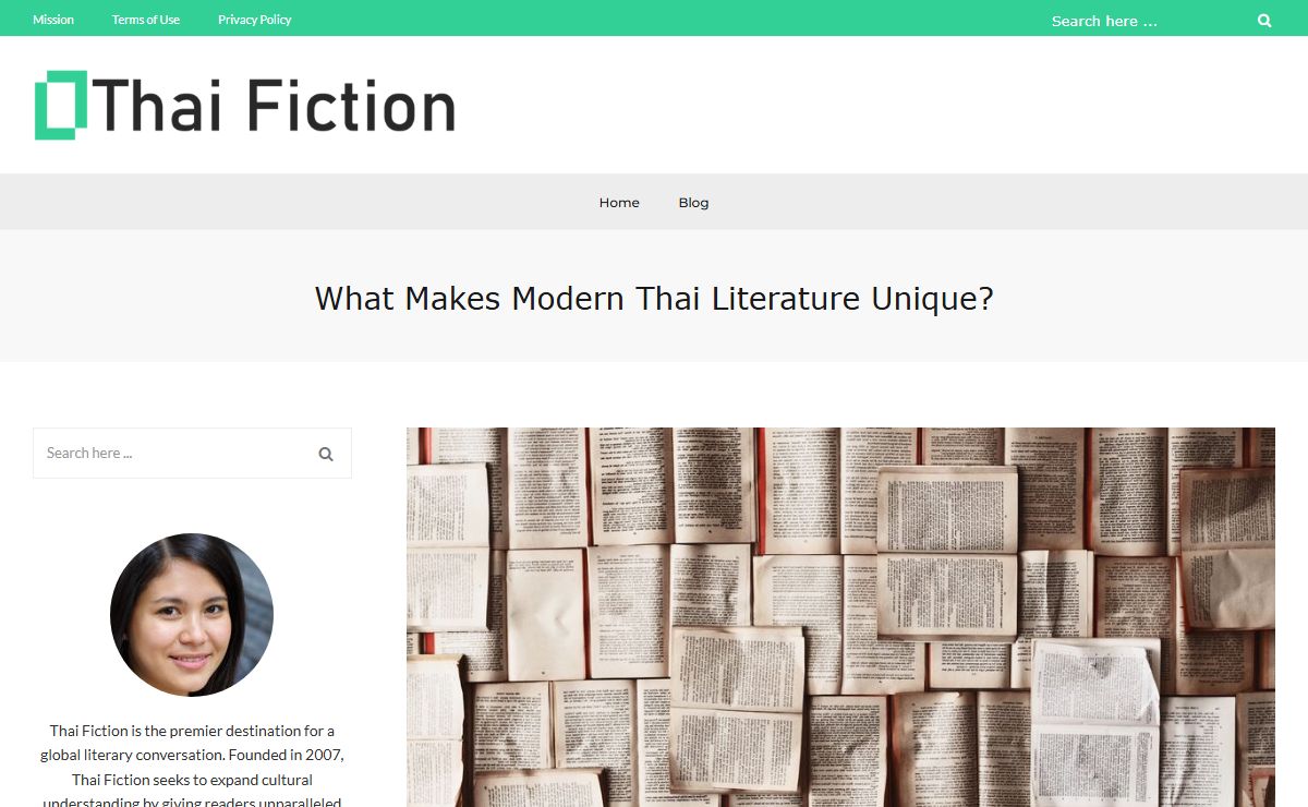 What makes Modern Thai Literature Unique? ~ Thai Fiction