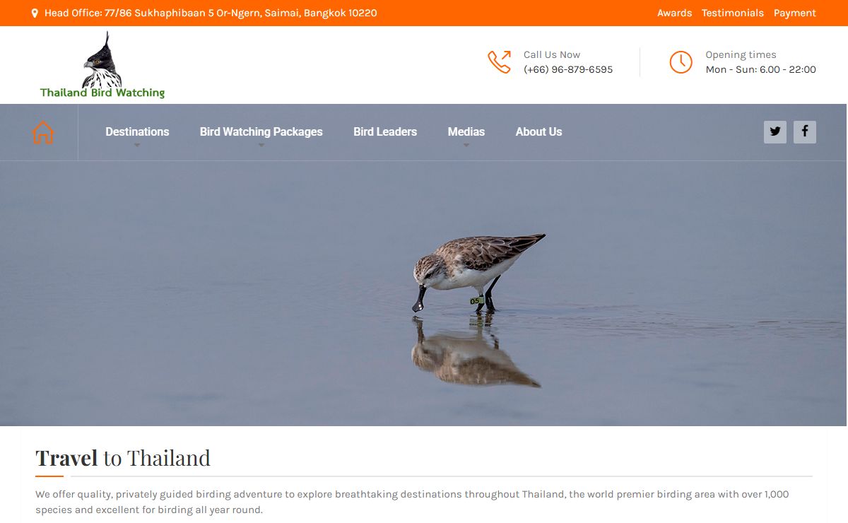 Thailand Bird Watching and Photography Tours