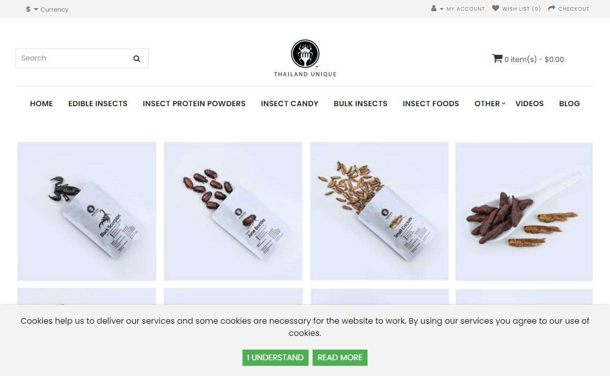 Edible Insects for sale US, UK, Japan and worldwide