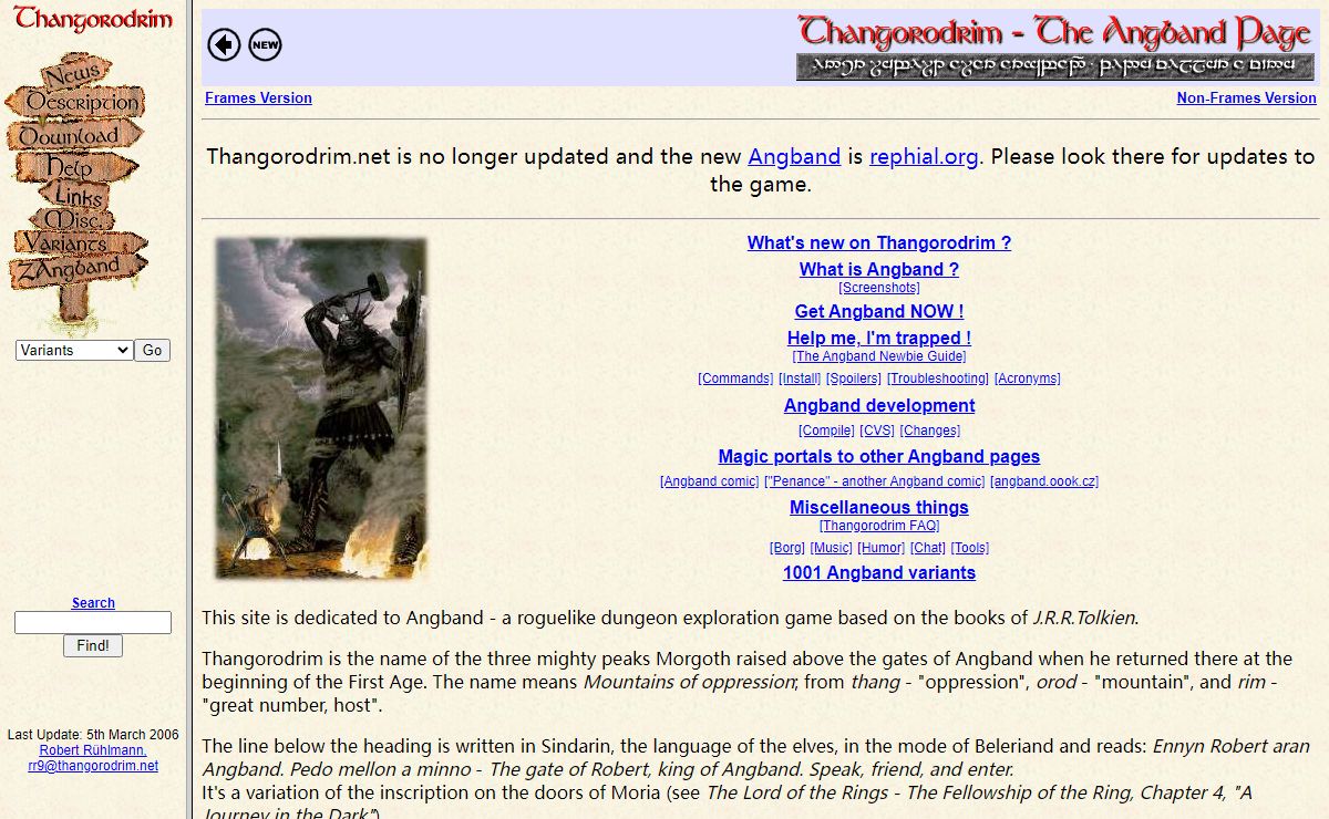 Thangorodrim - The Angband Page