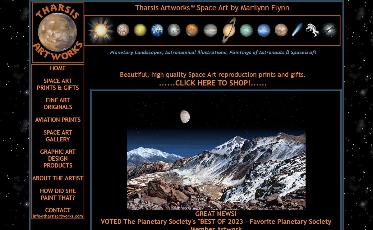 Tharsis Artworks Space Art by Marilynn Flynn