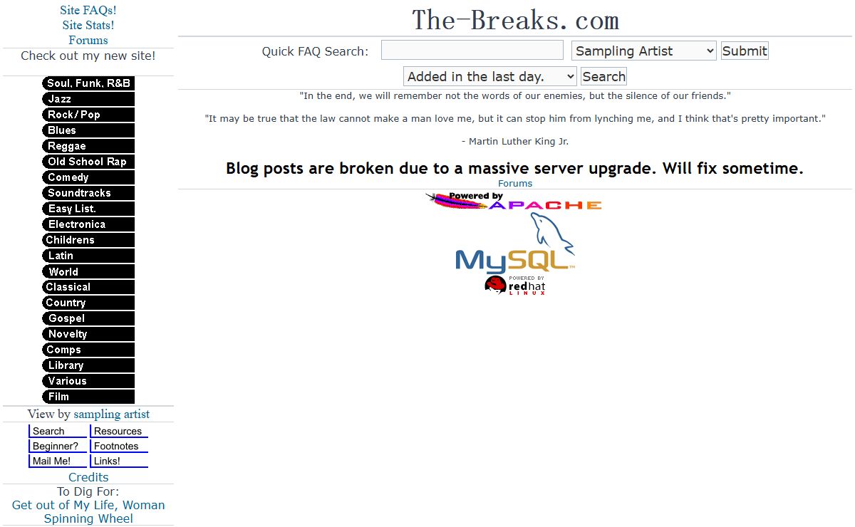 www.the-breaks.com, AKA The (Rap) Sample FAQ